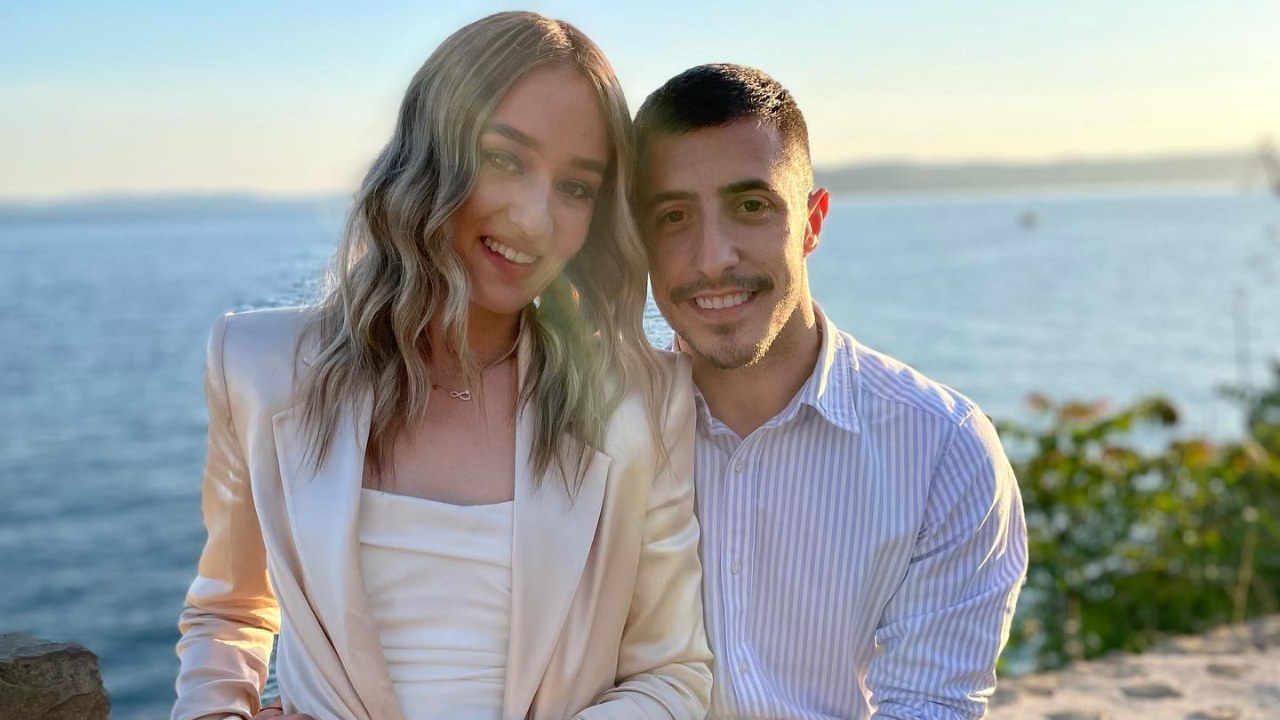 Josip Juranovic's with his partner Lana Milholjevic