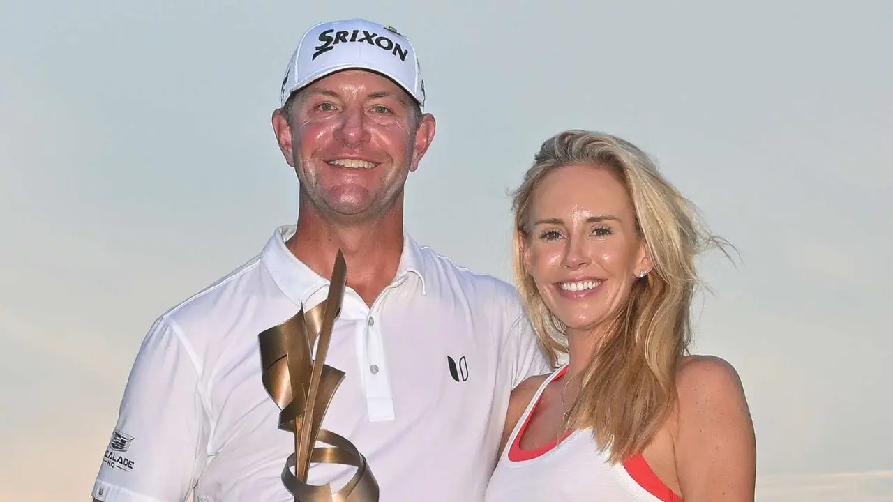 Lucas Glover with his wife Krista Glover