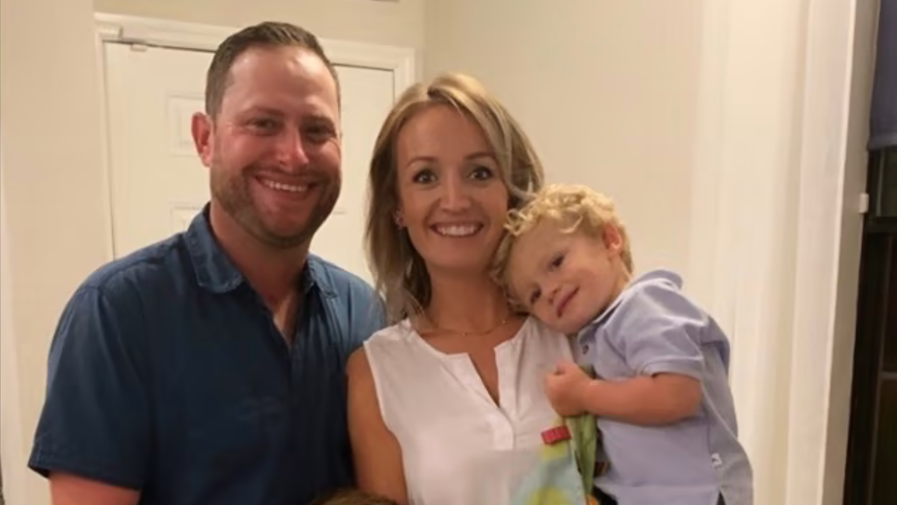 Erik Barnes with his wife Ashleigh Barnes