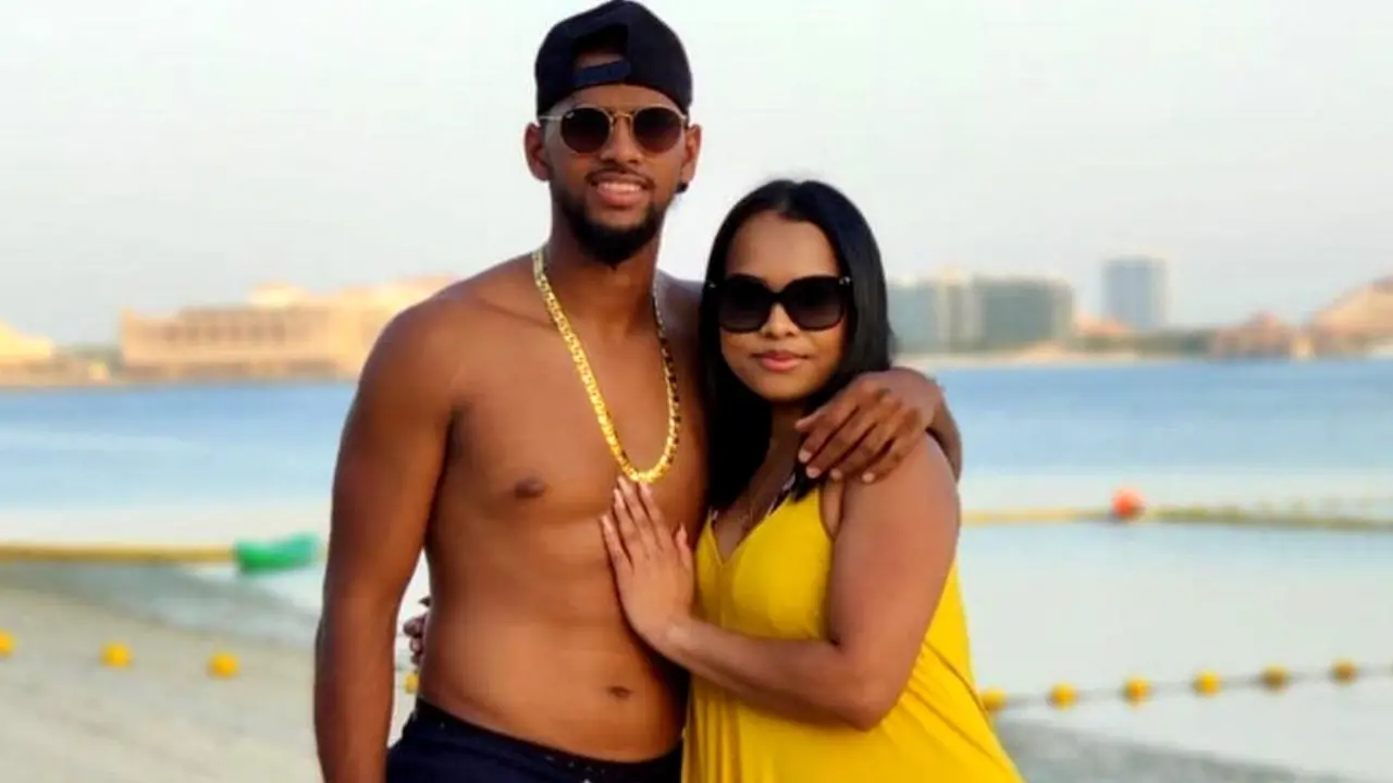 Nicholas Pooran with his wife Kathrina Miguel