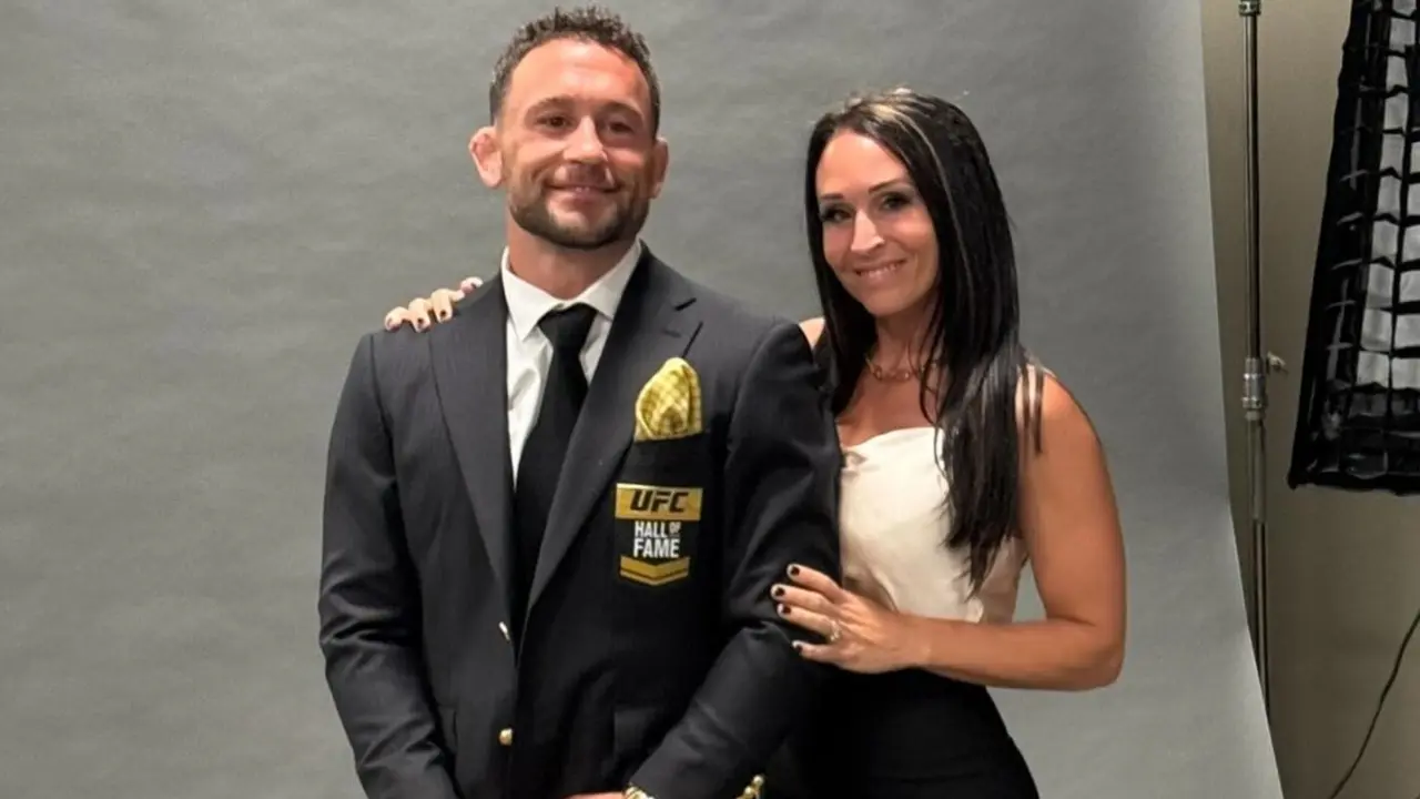 Frankie Edgar with his wife Renee