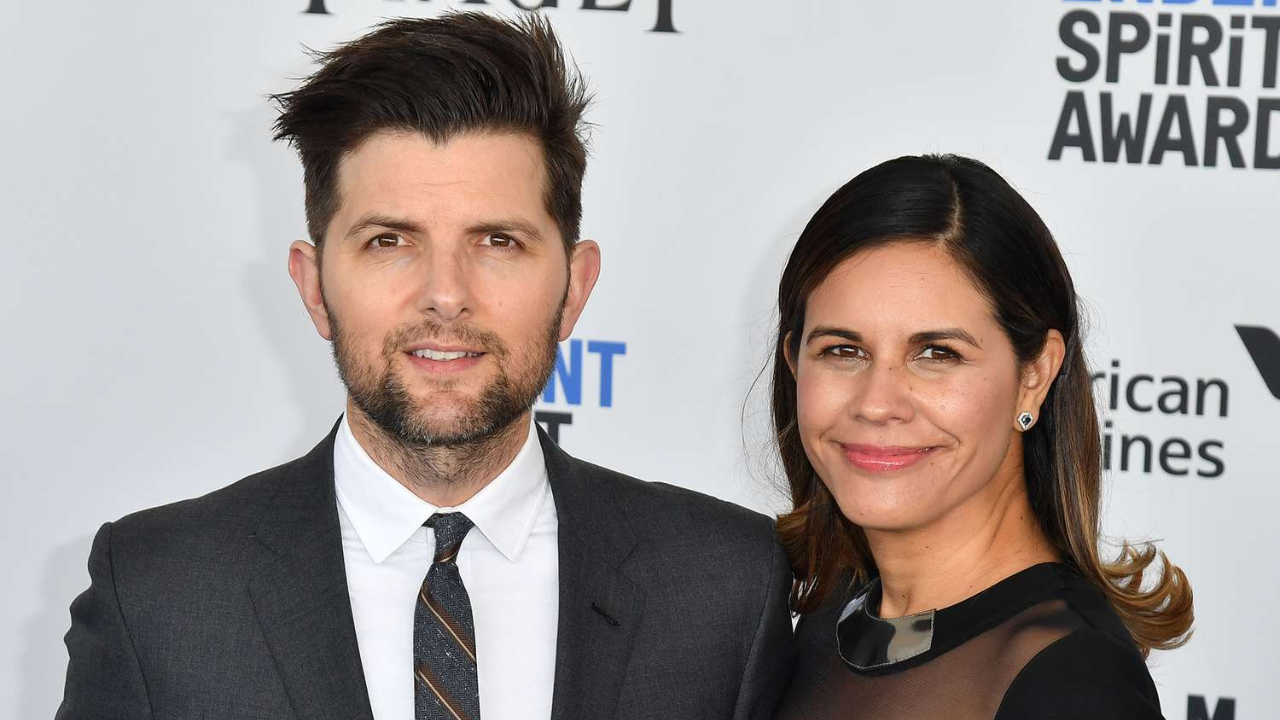 Adam Scott with his wife Marie Kojzar