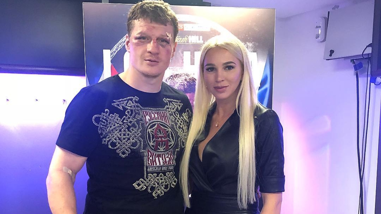 Alexander Povetkin with his wife Yevgenia Merkulova