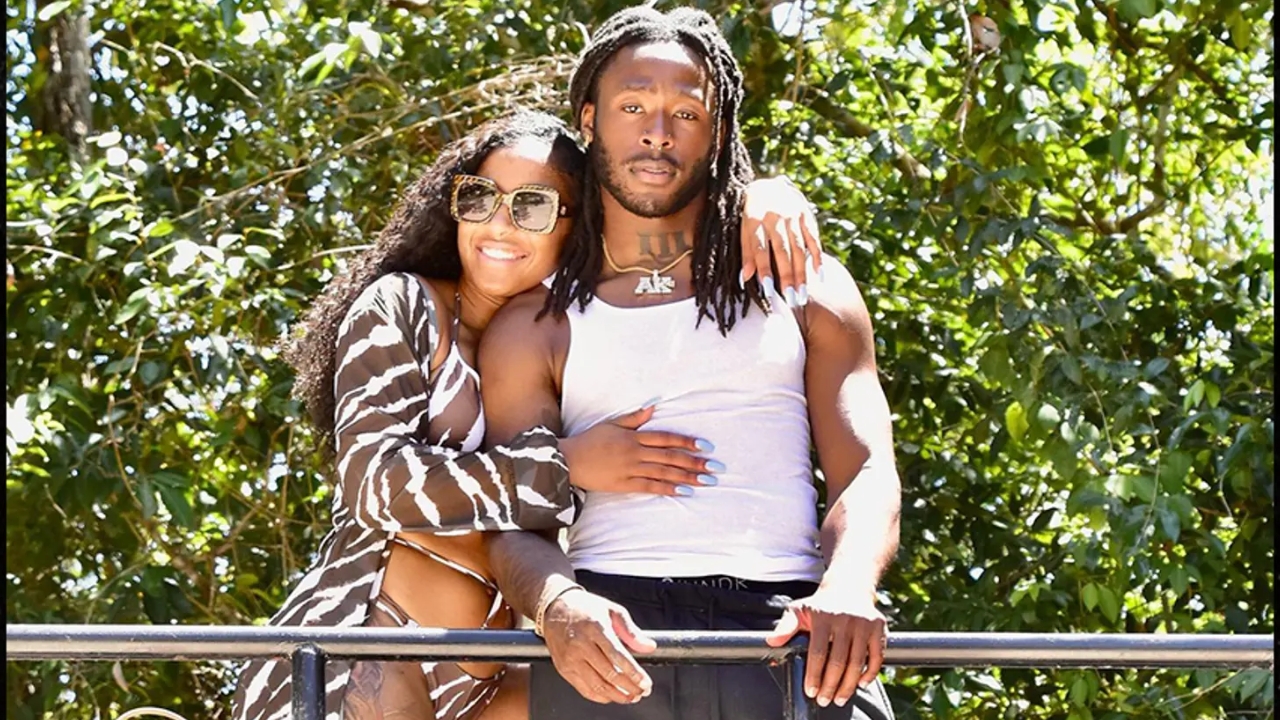 Alvin Kamara with his girlfriend Te'a Cooper