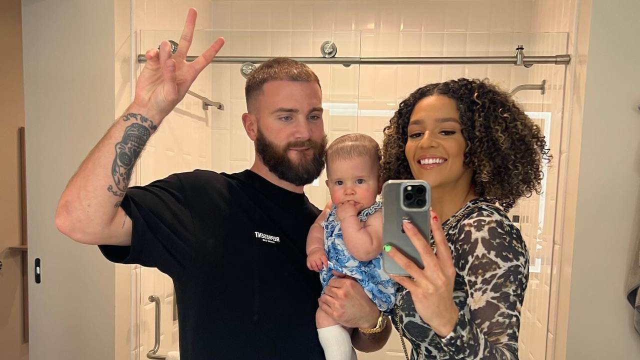 Caleb Plant with his wife Jordan Hardy