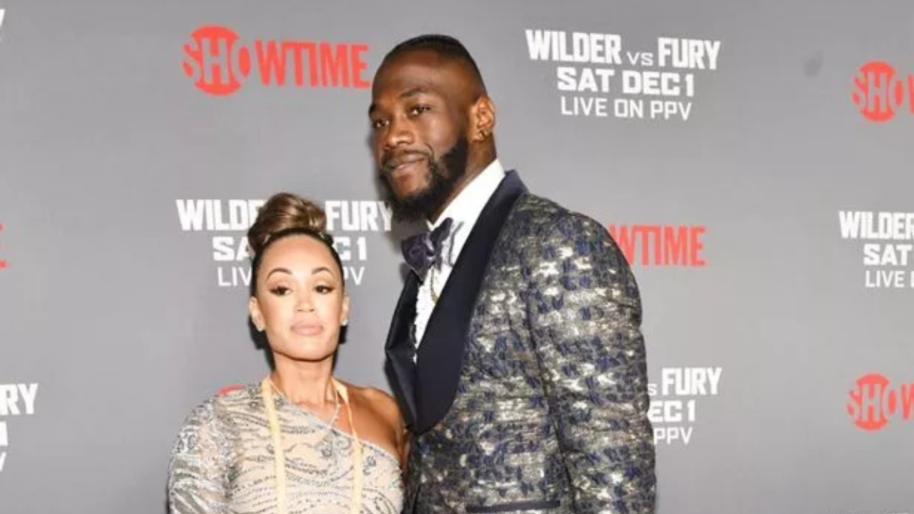Deontay Wilder with his girlfriend Telli Swift