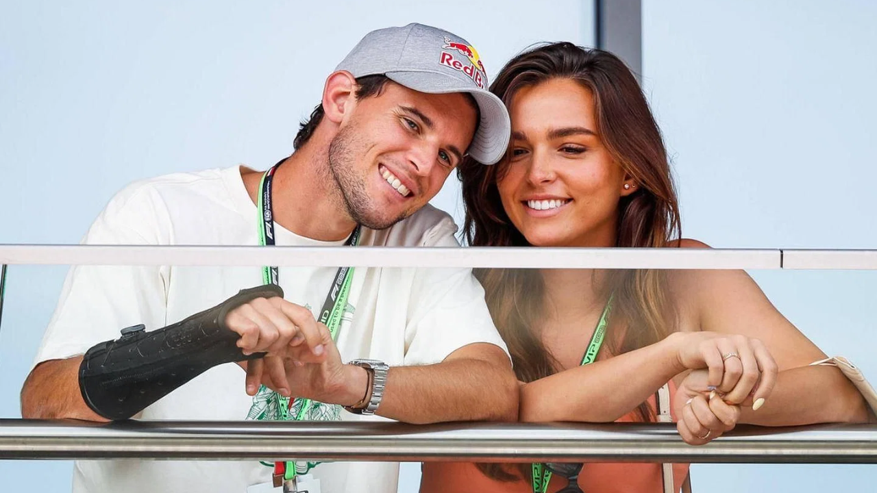 Dominic Thiem with his girlfriend Lili Paul-Roncalli
