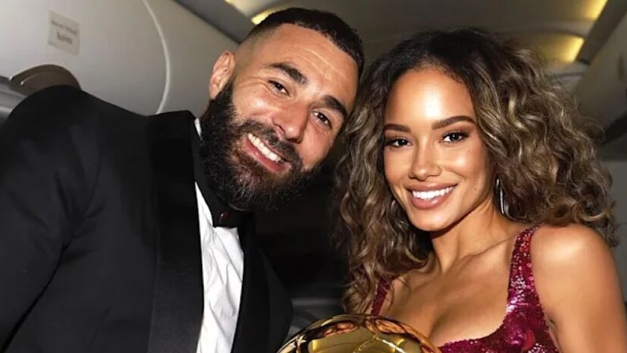 Karim Benzema with his girlfriend Jordan Ozuna