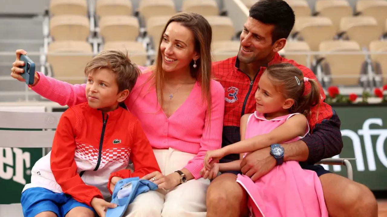 Novak Djokovic With Family