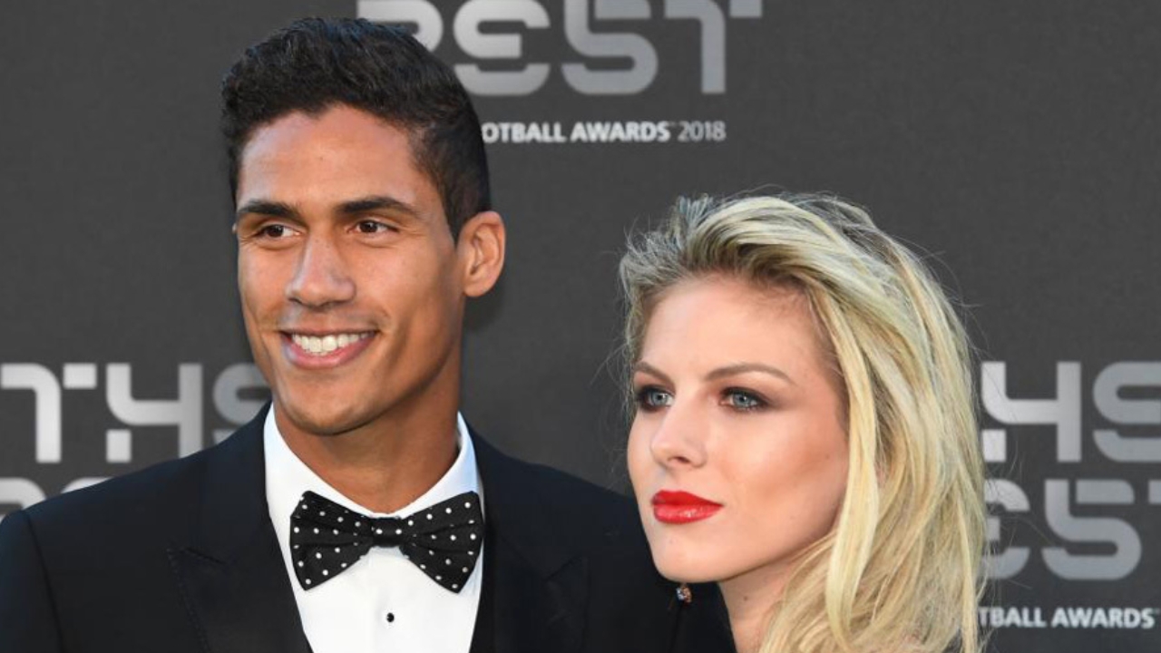 Raphael Varane with his wife Camille Tytgat