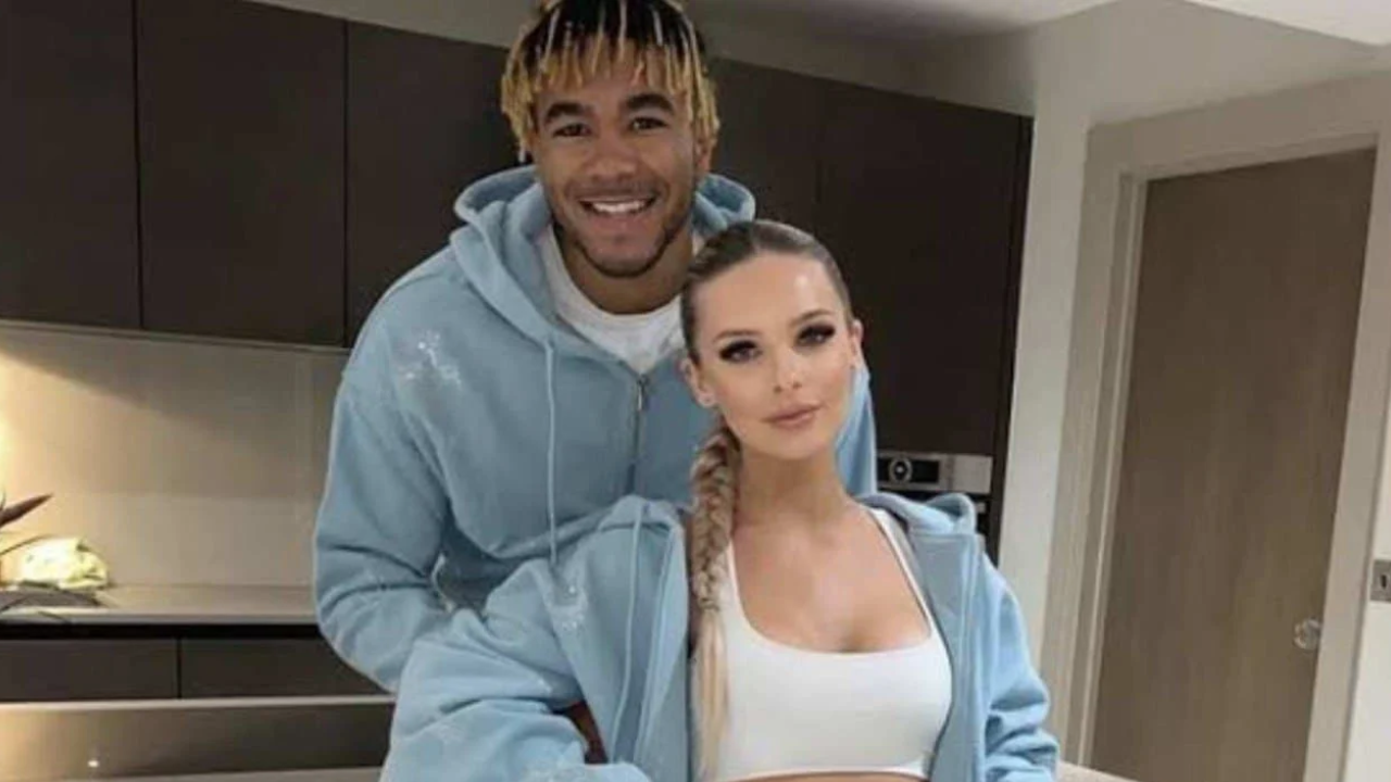 Reece James with his girlfriend Mia McClenaghan