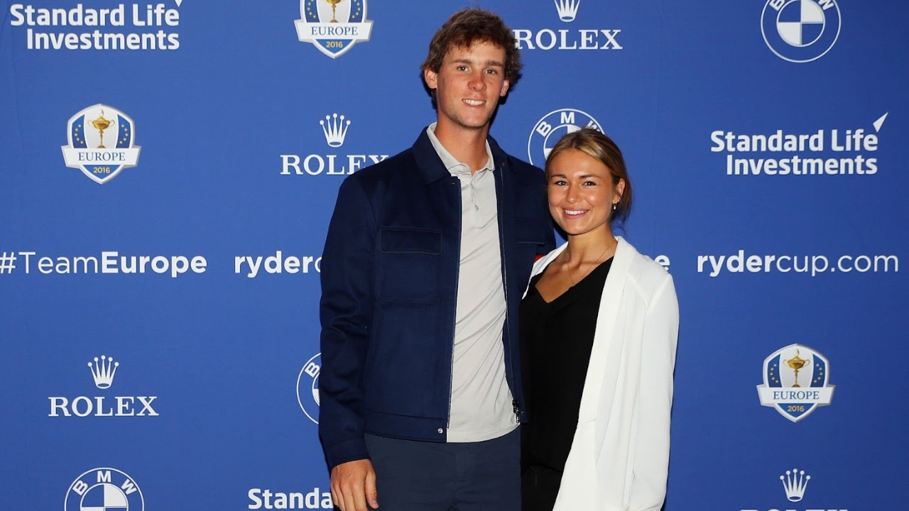 Thomas Pieters’s girlfriend's name is Eva Bossaerts