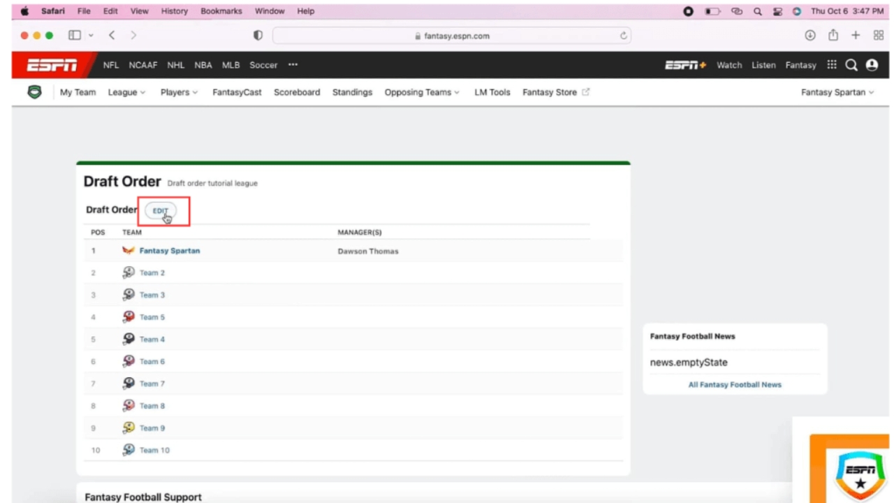 How to Randomize Your ESPN Fantasy Football Schedule