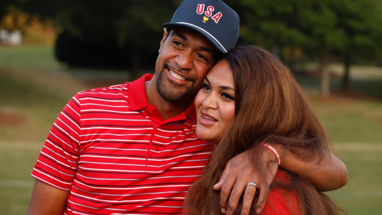 Tony Finau with his wife Alayna