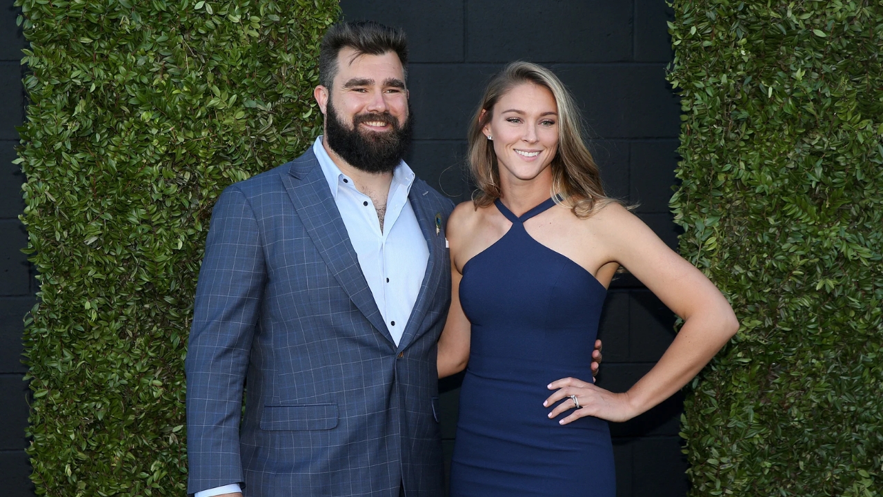 Jason Kelce with his wife Kylie McDevitt Kelce