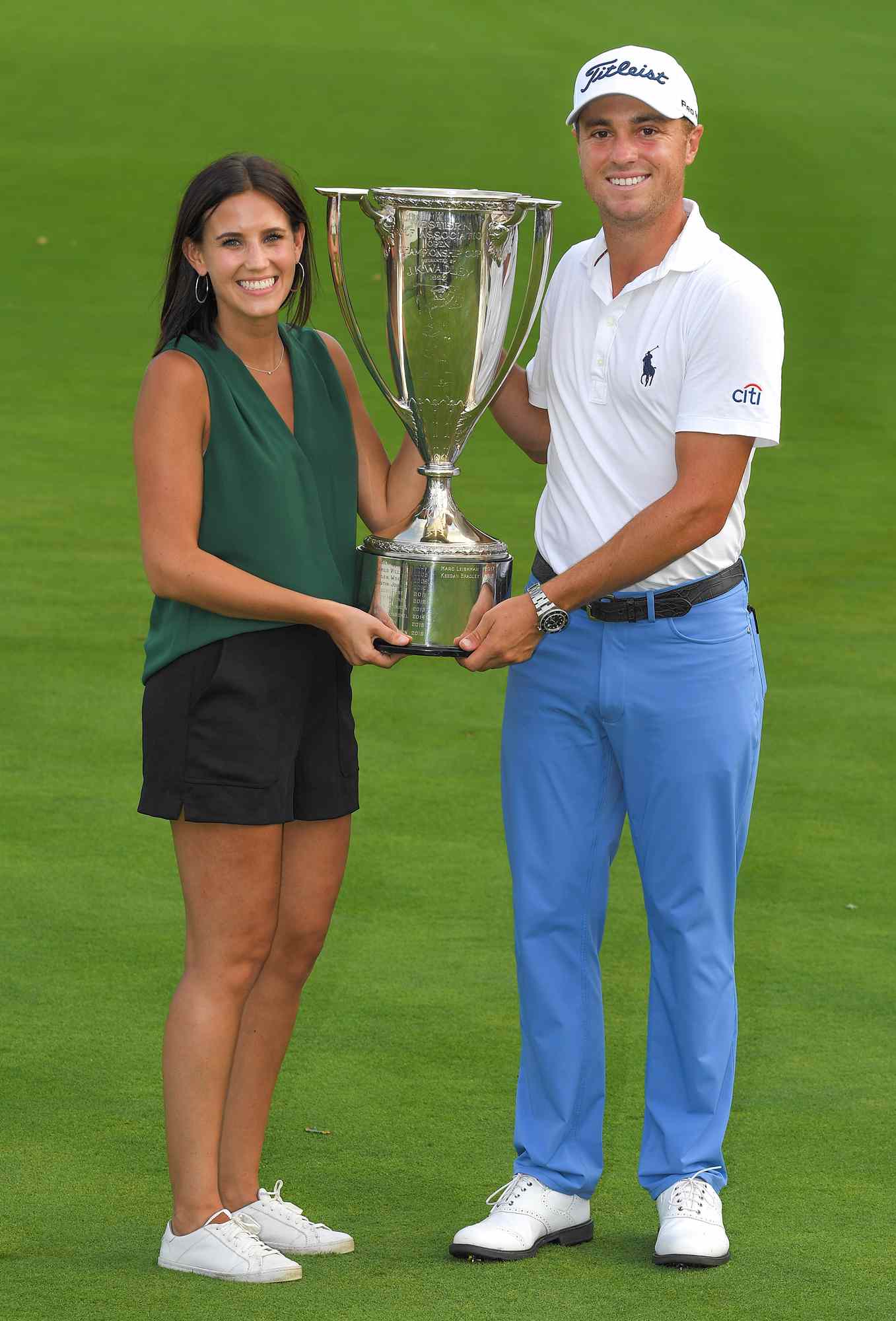Justin Thomas with his wife Jillian Wisniewski
