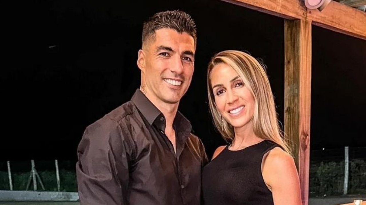 Luis Suarez with his wife Sofia Balbi