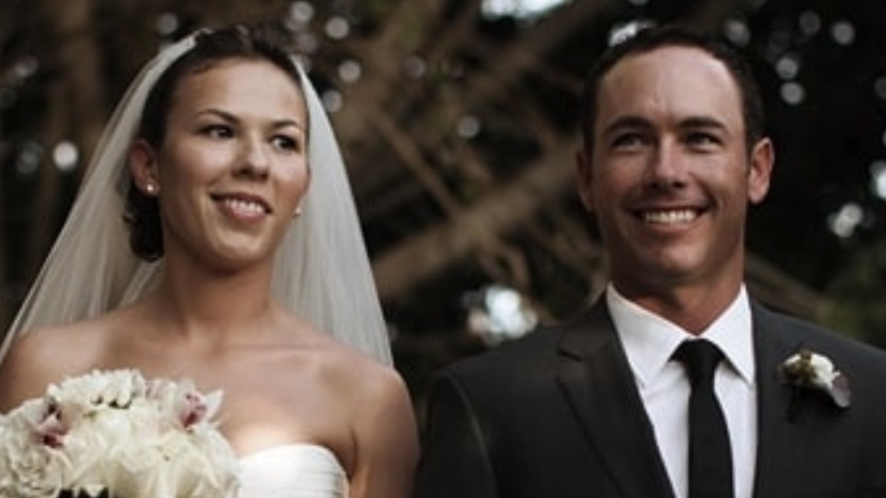 Chez Reavie with his wife Amanda Henrichs