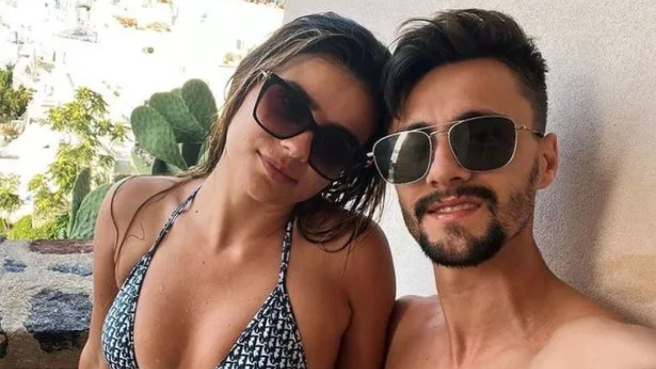 Fabio Vieira with his girlfriend Carina Raquel