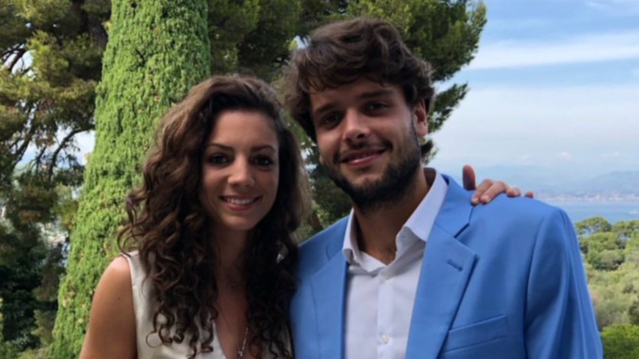 Gregoire Barrere with his girlfriend Marion Codino