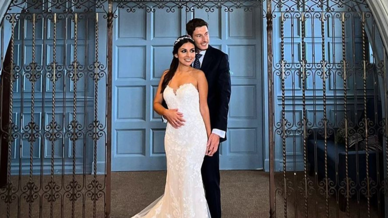 Pablo Carreno Busta with his wife Claudia Diaz Borrego