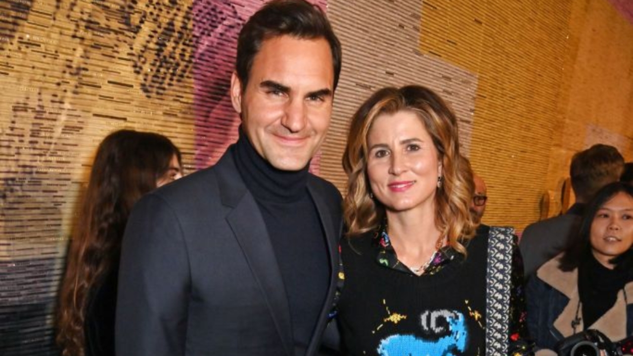 Roger Federer with his wife Miroslava Mirka Federer