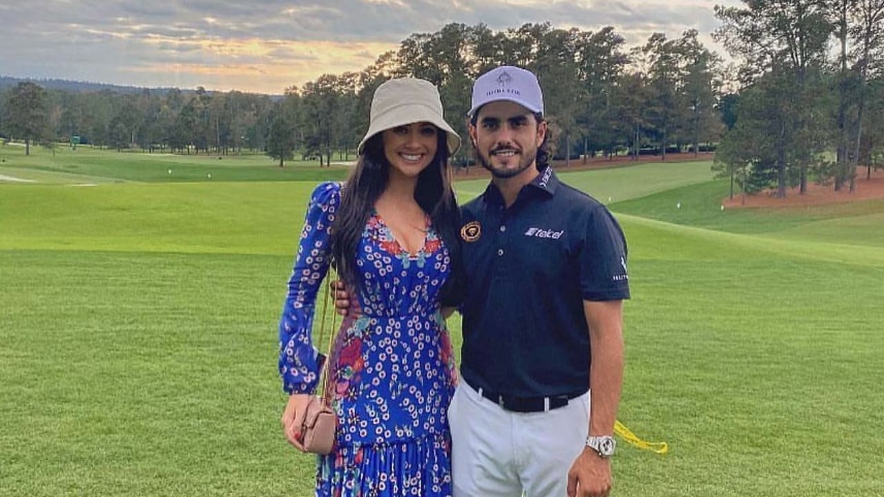 Abraham Ancer with his girlfriend Nicole Curtright