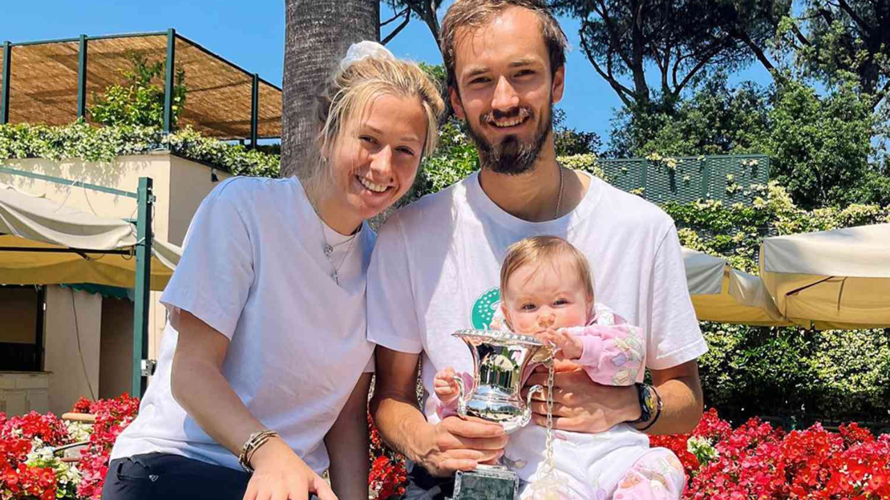 Daniil Medvedev with his wife Daria Medvedeva