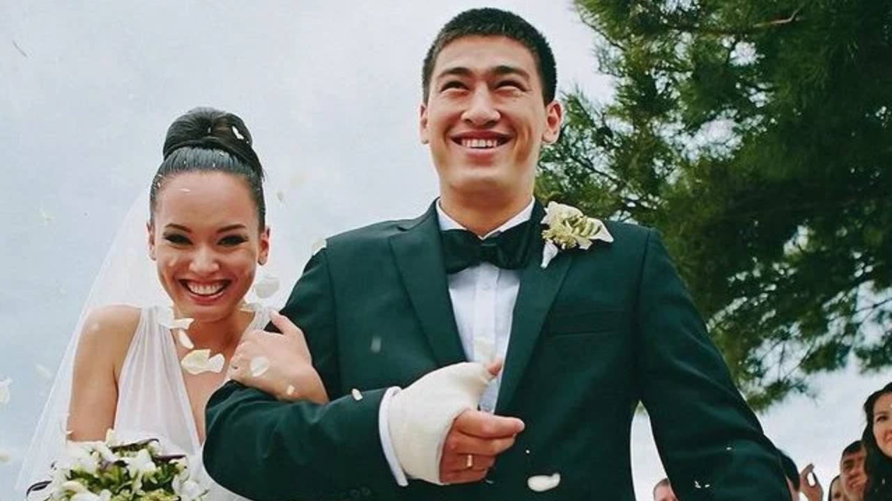 Dmitry Bivol with his ex-wife Ekaterina Bivol