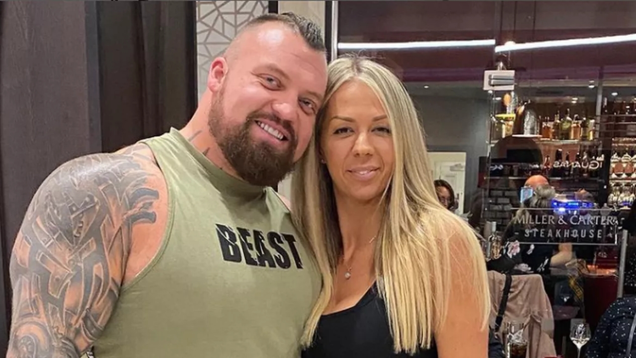 Eddie Hall with his wife Alexandra Hall