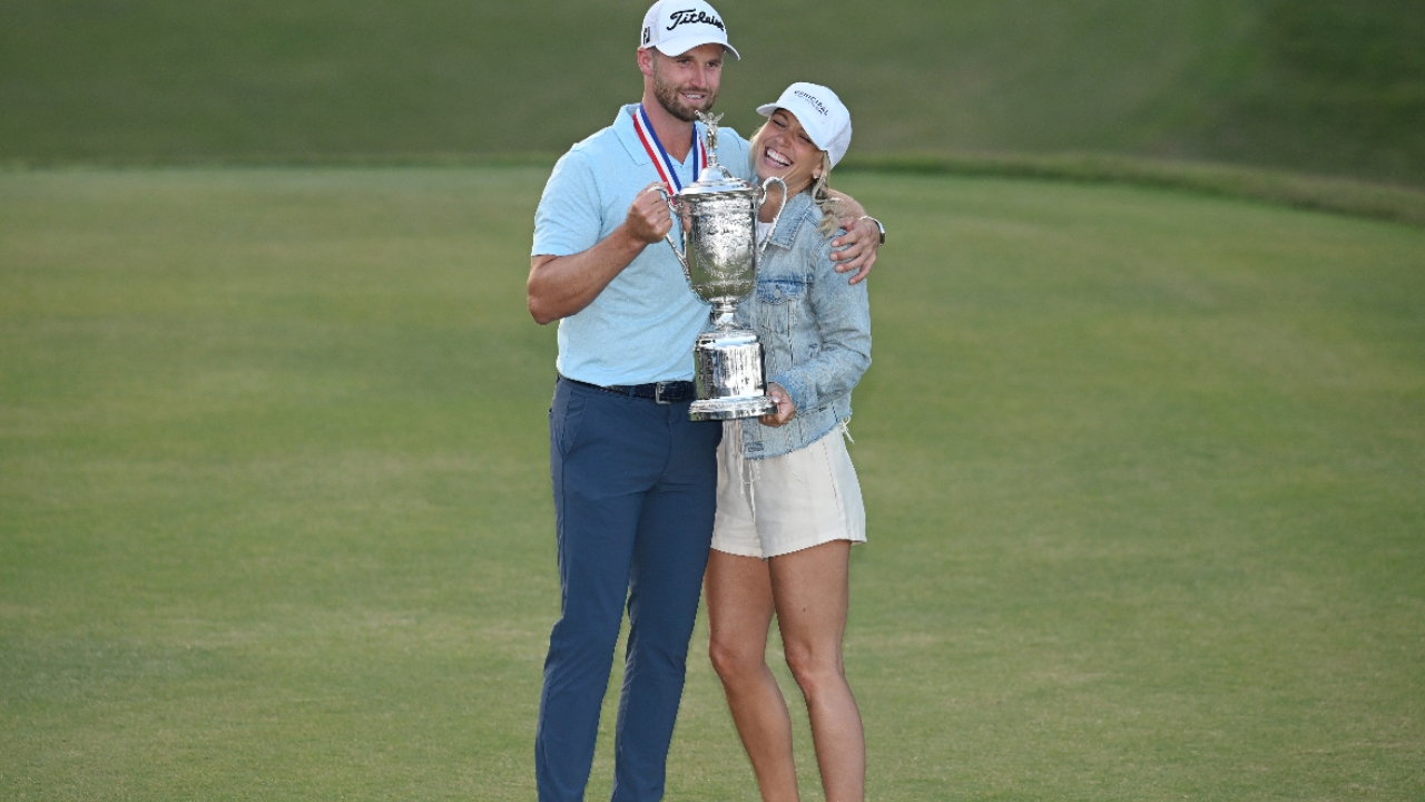 Wyndham Clark with his girlfriend Alicia Bogdanski