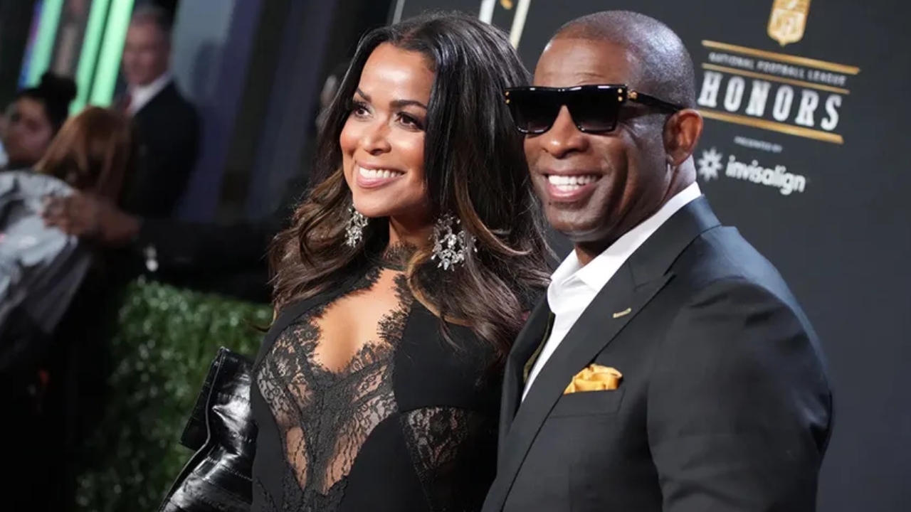 Deion Sanders with his ex fiancée Tracy Edmonds