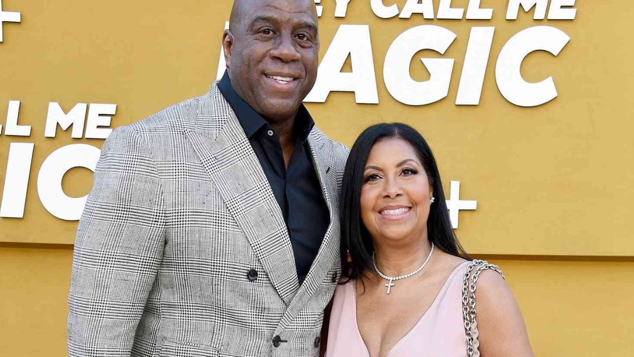 Magic Johnson with his wife Cookie