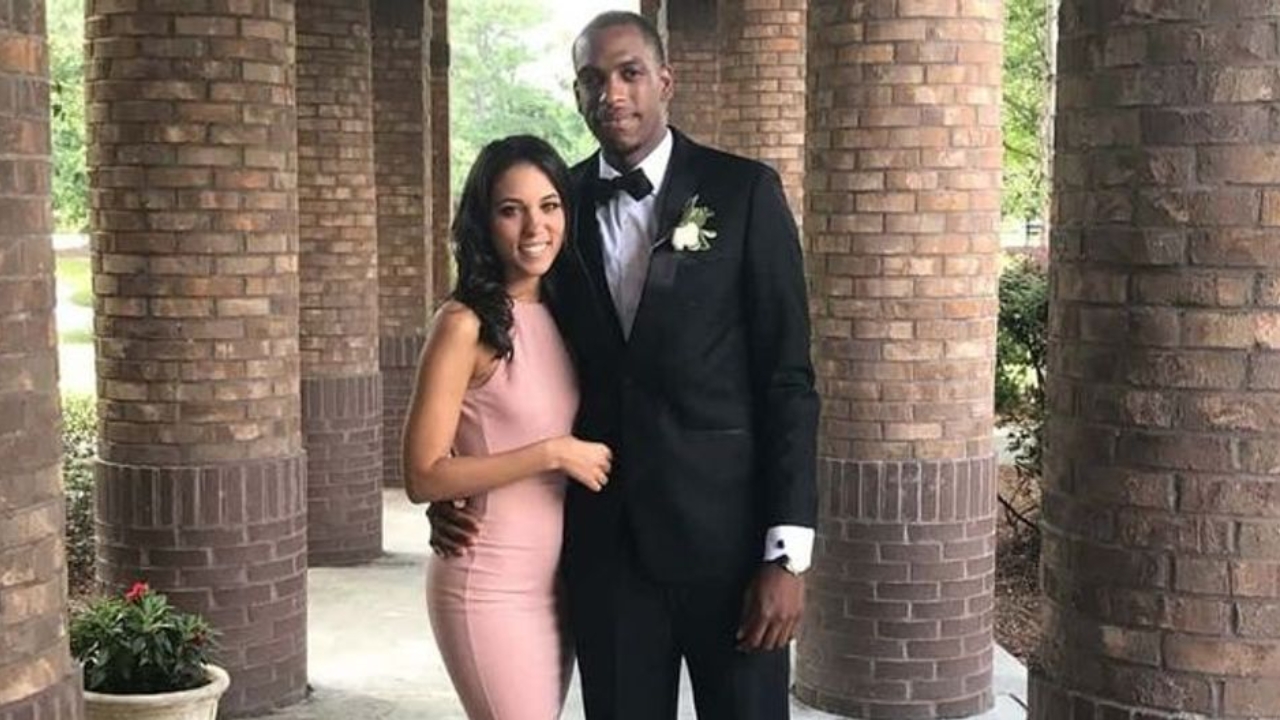 Khris Middleton with his wife Samantha Dutton
