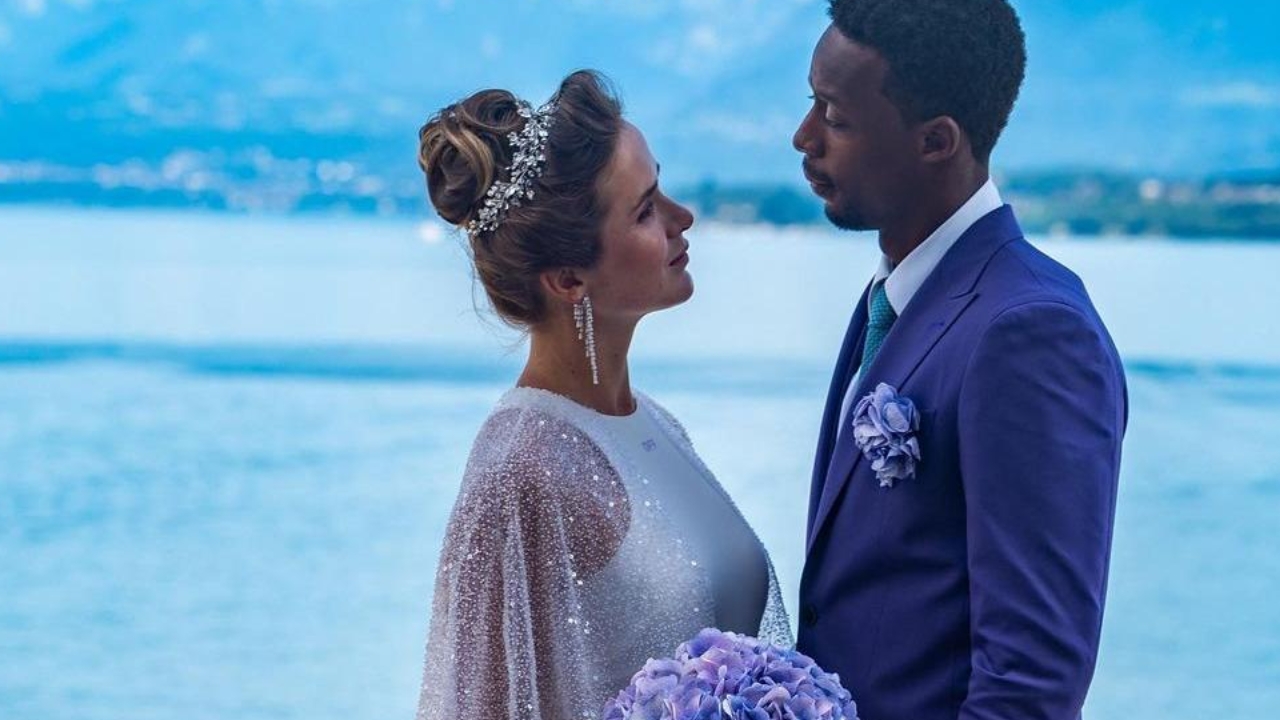 Gael Monfils with his wife Elina Svitolina