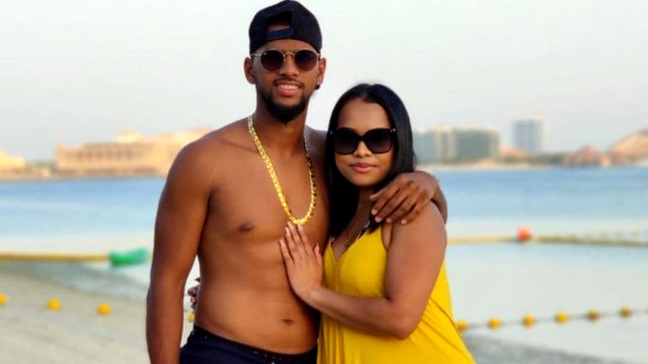 Nicholas Pooran with his wife Kathrina Miguel