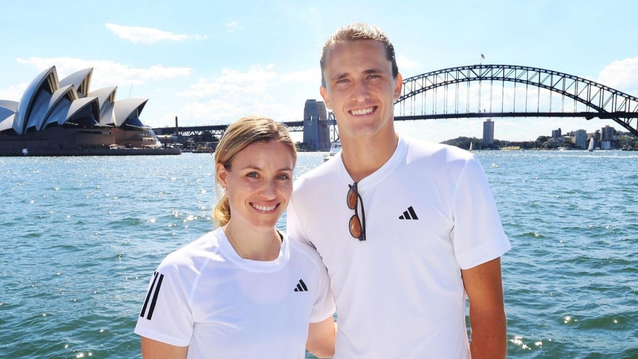 Angelique Kerber with his fiancé, Franco Bianco