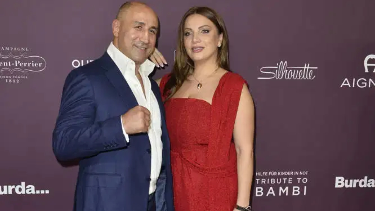 Arthur Abraham with his wife Lusya Hovhannisyan