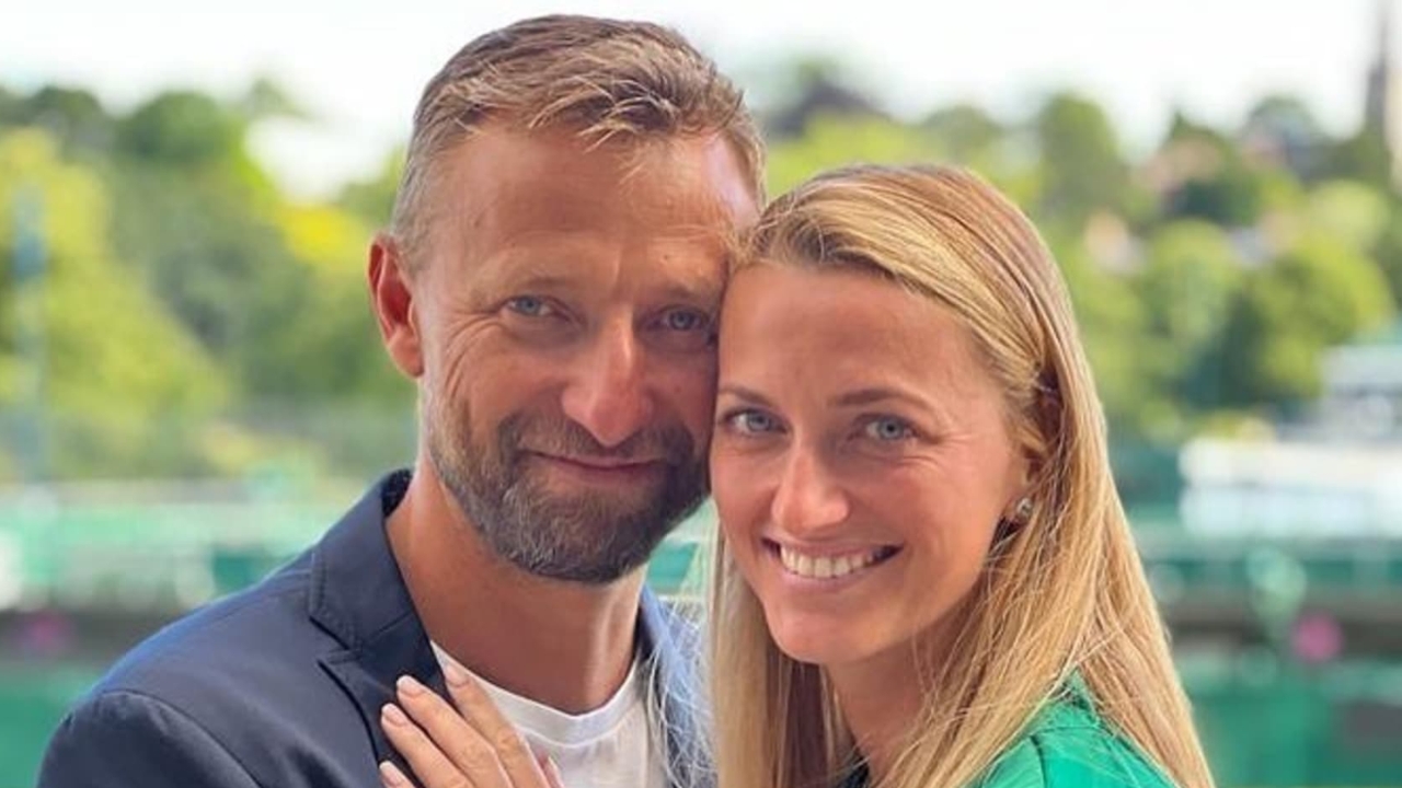 Jiri Vanek with his wife Petra Kvitova