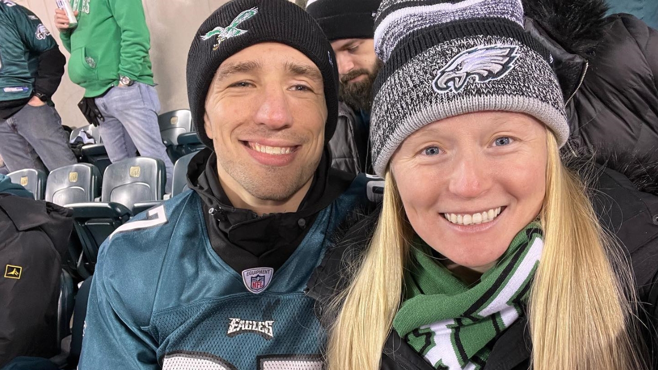 Kyle Daukaus with his wife Katharine Daukaus
