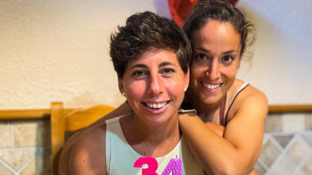 Carla Suarez Navarro with her partner Olga Garcia