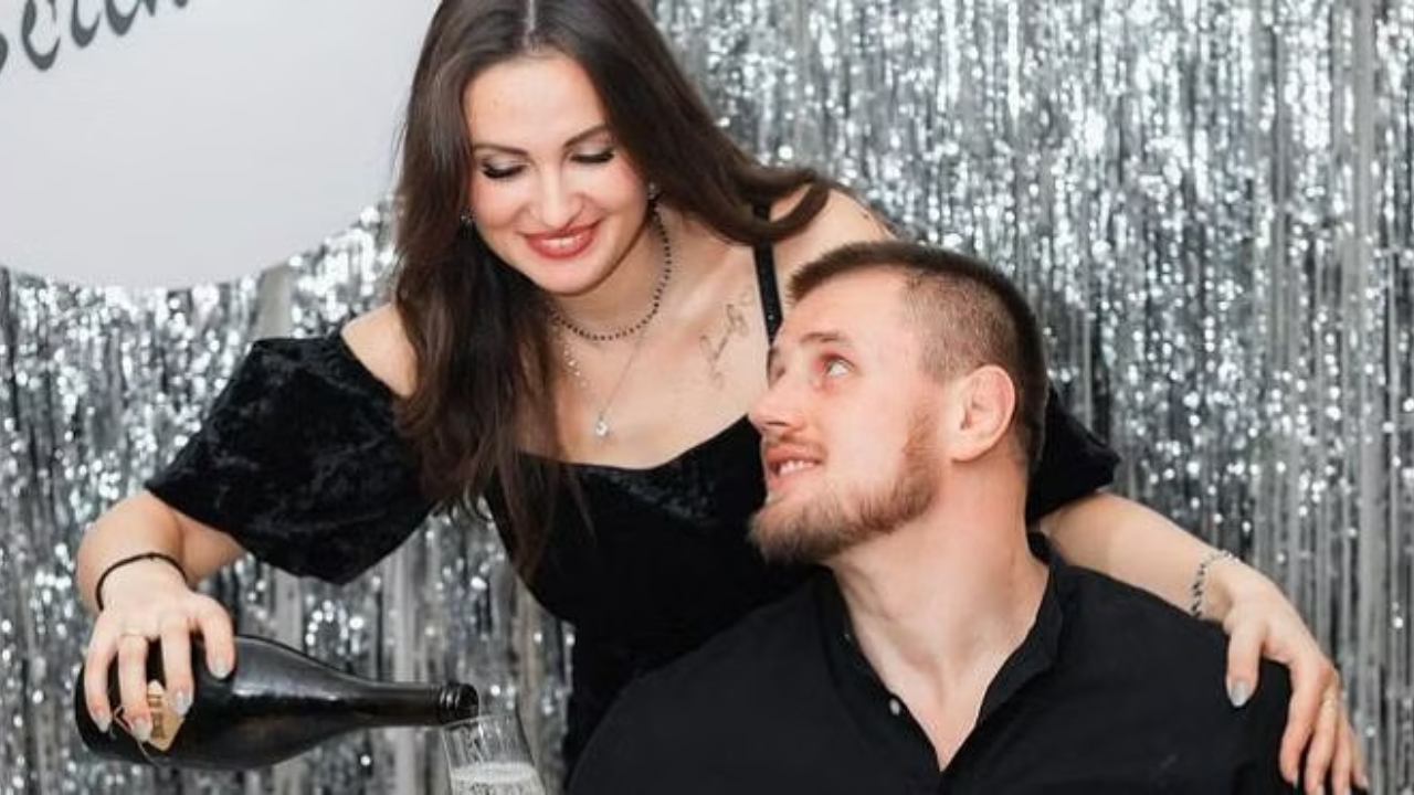 Alexander Romanov with his wife Anna Romanova 