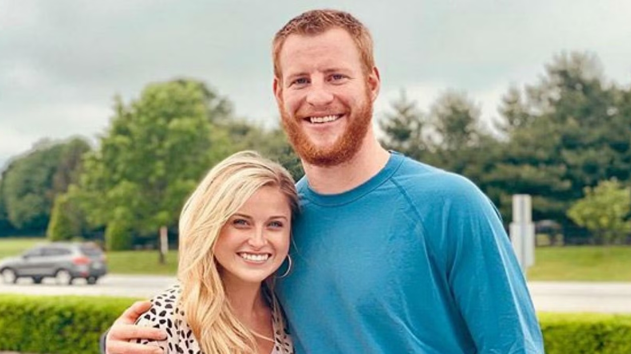 Carson Wentz with his Wife Madison Oberg