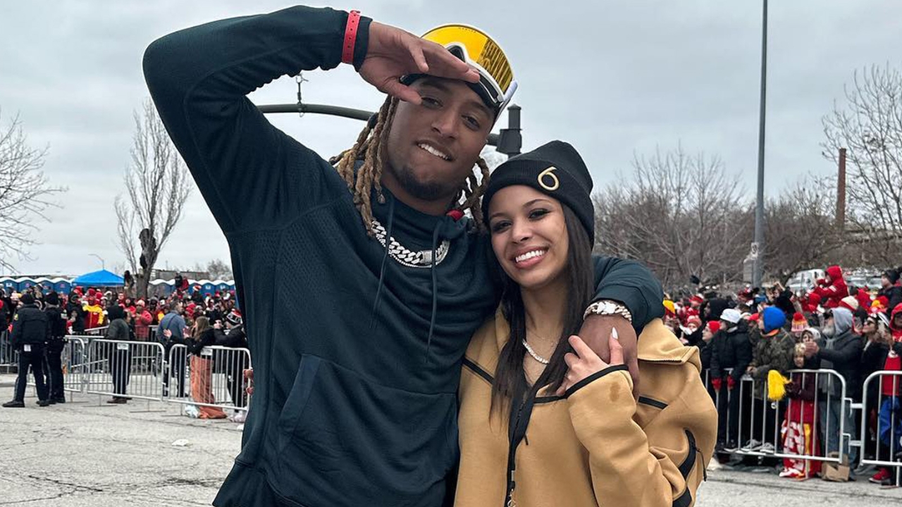 Justin Reid with his girlfriend Mari