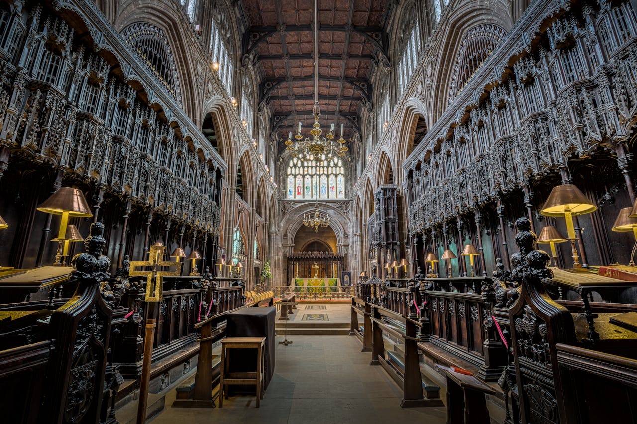Historic Manchester Cathedral Interior Architecture