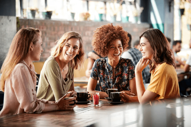 Women having conversation