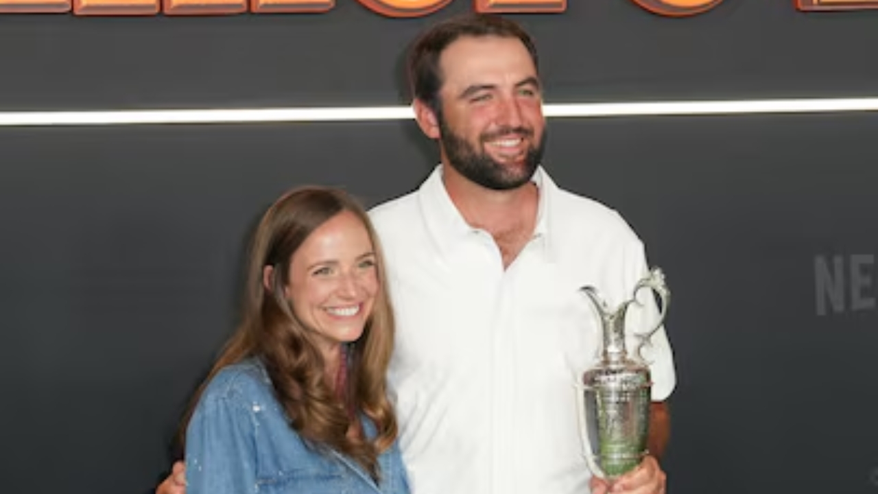 Arron Oberholser his wife Angie Rizzo