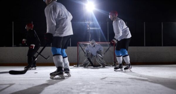 Men Playing Ice Hockey