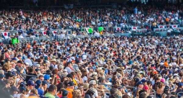 a large crowd of people in a stadium