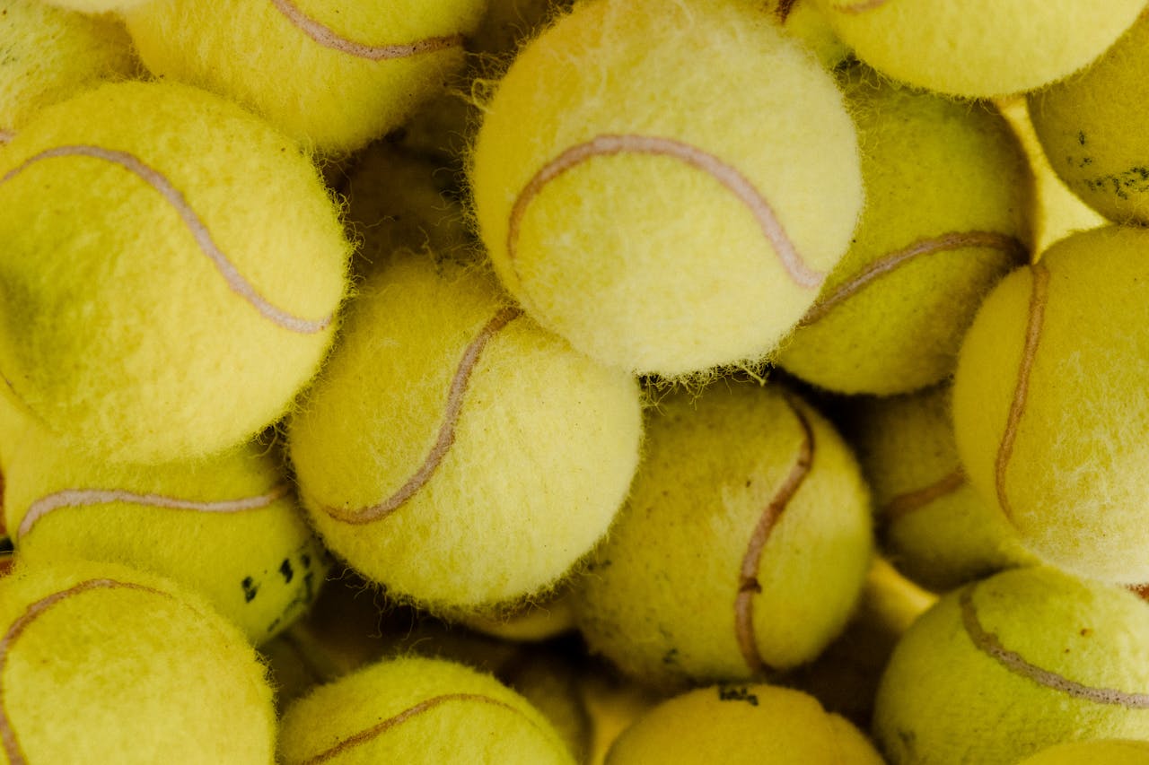 A Close-Up Shot of Tennis Balls
